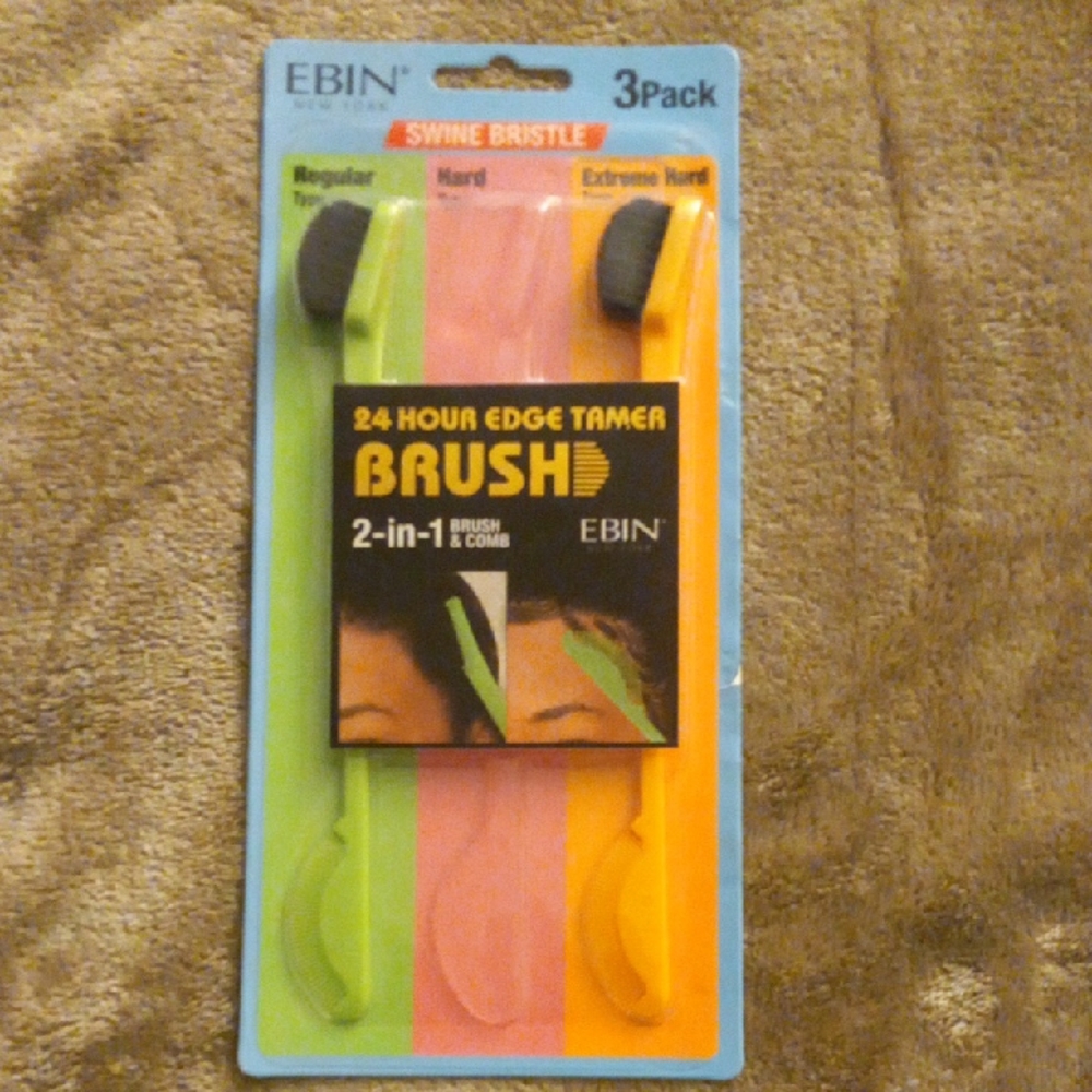 Ebin 24 Hour Edge Tamer Brush 3-Pack